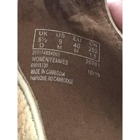 Clarks- Women's Tan Pointed Toe Ankle Strap Heels Size 9 - Picture 9 of 10